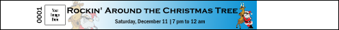 Cool Christmas Tyvek Pro Wristband with sequential, unique numbering,