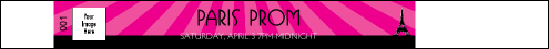 Paris Pink and Black Tyvek Pro Wristband with image upload