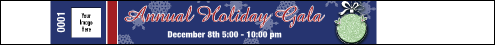 Holiday Ornament Tyvek Pro Wristband with colorful, festive design.