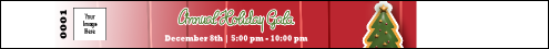Holiday Tree Club Tyvek Pro Wristband with cherry design and image upload.