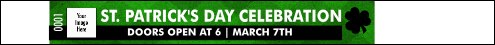 St Patrick's Day Plaid Tyvek Pro Wristband with unique numbering for security.