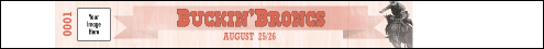 Bucking Bronco Tyvek Pro Wristband with rustic look.