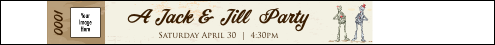 Robot Jack & Jill Tyvek Pro Wristband with shabby chic look.