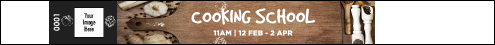 Cooking School Tyvek Pro Wristband with logo upload.
