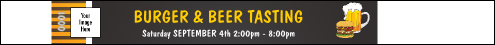 Burgers and Beer Tyvek Pro Wristband with logo upload and customizable text.