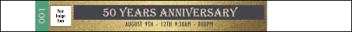 50th Anniversary Tyvek Pro Wristband with logo upload.