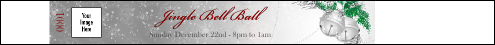 Jingle Bells Tyvek Pro Wristband with image upload