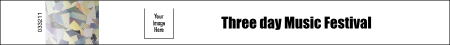 Wristband with Hologram Bold Text (1 line) with Logo - Standard