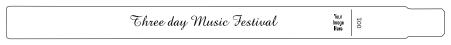 Wristband with Formal Text (1 line) with logo