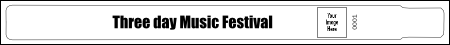 Wristband and Bold Text (1 line) with Logo - Standard
