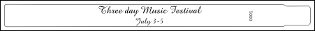 Wristband with Formal Text (2 lines) no logo