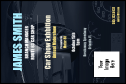 Car Show Speed Dial Economy Event Badge with logo upload and optional lanyard slot.