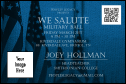 Military Ball - US Flags Economy Event Badge has unique QR coding, 1 image upload and customizable text.