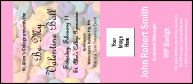 Valentine's Day VIP Event Badge Large has matching lanyards available.