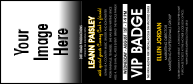 Your Photo Concert VIP Event Badge Large (Yellow) with secure numbering