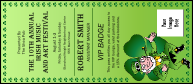 St. Patrick's Day VIP Event Badge Large