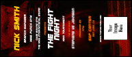 MMA The Fight Night VIP Event Badge Large with logo upload and customizable text.