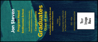 Graduation - Blue and Yellow VIP Event Badge Large has 1 logo upload spot.