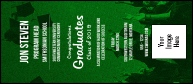 Graduation - Green VIP Event Badge Large with 1 logo upload.