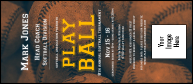 Softball Brown VIP Event Badge Large with classic design and customizable text + image.