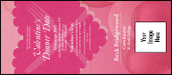 Valentine's Dinner Date VIP Event Badge Large with image upload spot. Matching lanyard available.