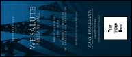 Military Ball - US Flags VIP Event Badge Large has a spot for your logo.