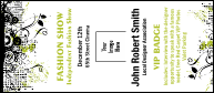 Fashion Show VIP Event Badge Large with logo upload and optional lanyard slot.