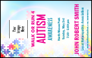 Autism Awareness VIP Event Badge Medium with security microtext.