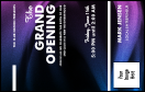 Fractal Wave VIP Event Badge Medium with ethereal, purple and blue atop black.