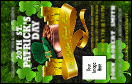 St. Patrick's Day Party VIP Event Badge Medium with fun, whimsical design.