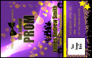 Prom Limo 2 VIP Event Badge Medium with snazzy purple background and image upload.