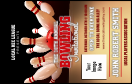 Bowling League VIP Event Badge Medium with bold graphics.