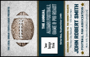 Football Blue VIP Event Badge Medium. Tailor this teal and bronze football-themed template to your team's game. Professionally printed in vibrant color.