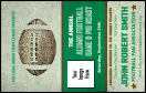 Football Green VIP Event Badge Medium with logo upload and letterman fonts.