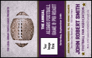 Football Purple VIP Event Badge Medium with unique numbering.