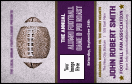 Football Purple VIP Event Badge Medium with unique numbering.