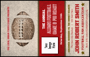 Football Red VIP Event Badge Medium with throwback style and image upload.