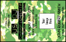 Camouflage VIP Event Badge Medium add 1 image and customize text. Prints in color.