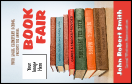 Book Fair VIP Event Badge Medium with bright colors and fun graphics.