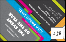 Retro Colors VIP Event Badge Medium with vivid color blocking.