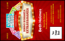 Bingo Bonanza Extravaganza VIP Event Badge Medium with glitzy design and 1 logo upload spot.