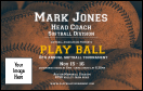 Softball Brown VIP Event Badge Medium has 1 logo upload and space for wearer credentials.