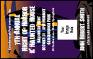 Haunted House VIP Event Badge Medium with creepy background and 1 image upload.