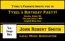 Sports Ticket Black & Yellow VIP Event Badge Medium