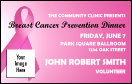 Pink Ribbon VIP Event Badge Medium