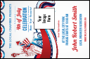 Fourth of July Freedom VIP Event Badge Small with logo upload and unique numbering.