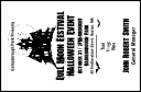 Haunted House VIP Event Badge Small with creepy design and image upload.