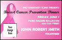 Pink Ribbon VIP Event Badge Small