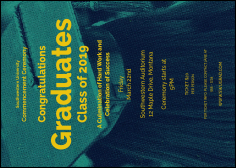 Graduation - Blue and Yellow Club Flyer has 18 lines of customizable text.