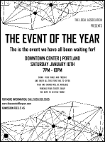 All Purpose Geometric Black and White Flyer with easy-to-customize text.